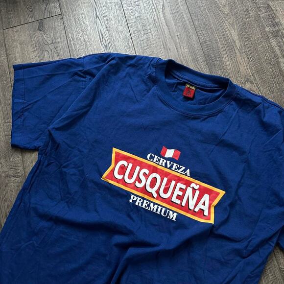 Vintage Retro Cusquena Premium Beer Cervez Graphic Tee Shirt - Picture 2 of 6